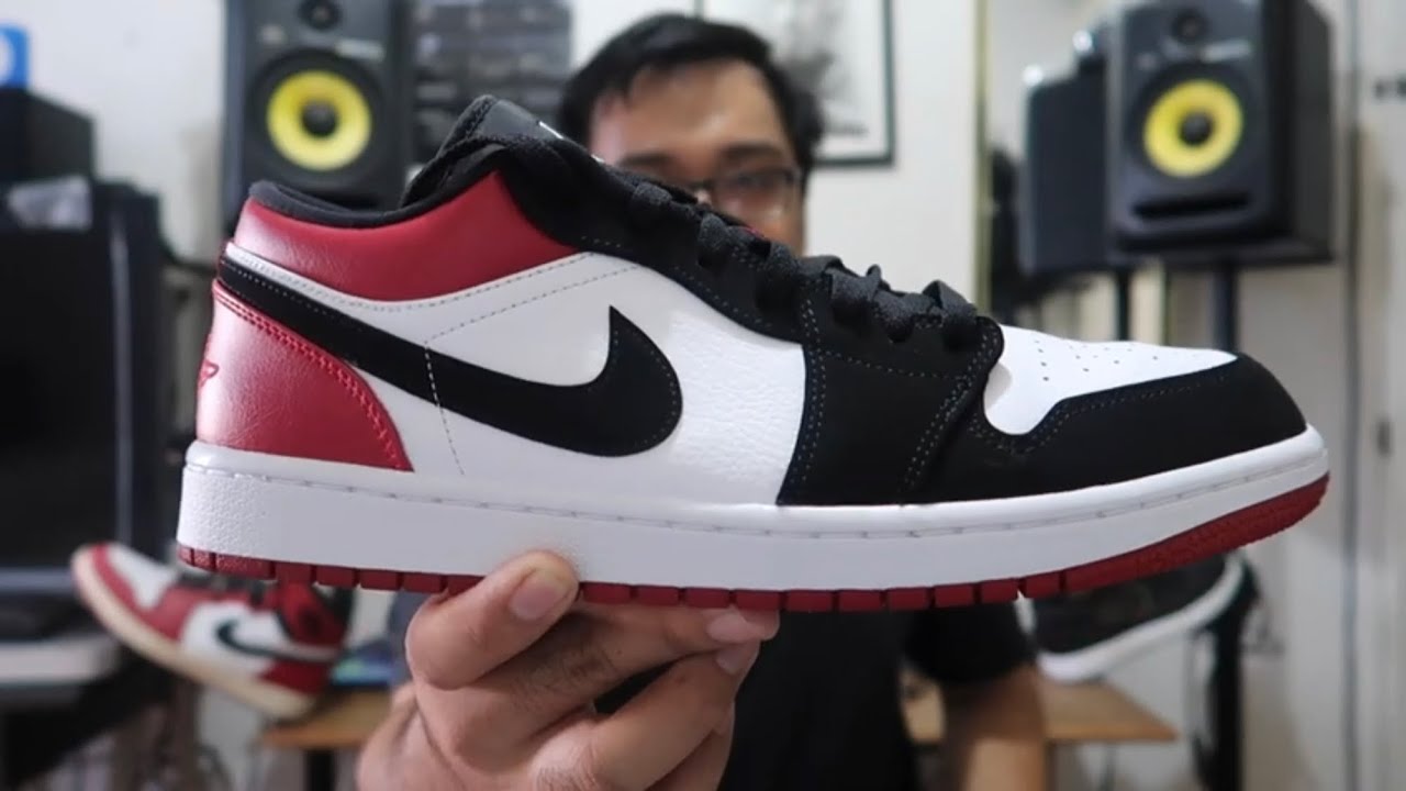 low top jordan 1 black toe