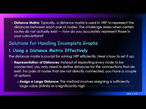 Solving the Vehicle Routing Problem with OR-Tools in Python: Managing Incomplete Graphs