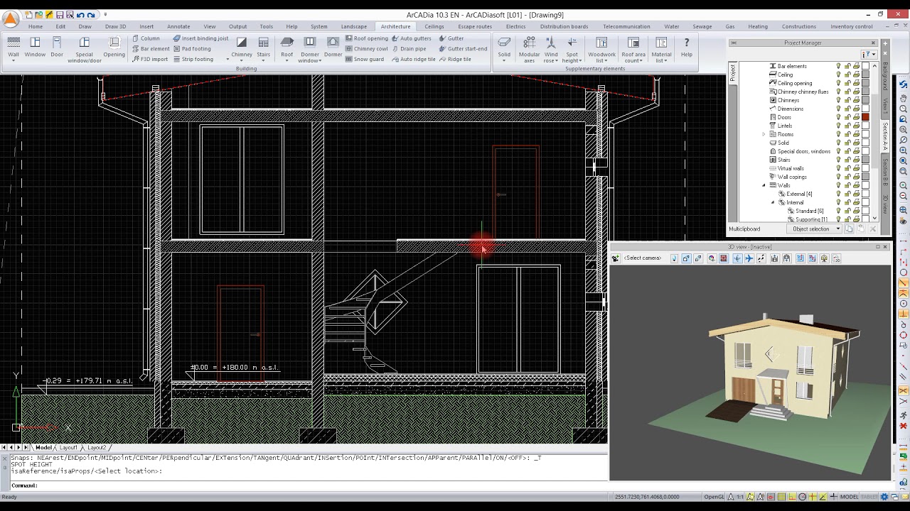 ArCADia-ARCHITECTURE [14] - Dimensioning | CAD/BIM software - YouTube