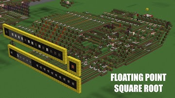 Redstone floating point square root calculator IEEE754 Half Precision format