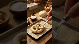 Soft Pretzel with Beer Cheese ASMR 🥨 | Miniature Bakery #pretzel #beercheese #germanfood