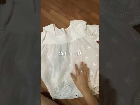 Ill fitting top?cut it off! #fashionhacks #thriftflip #fashion