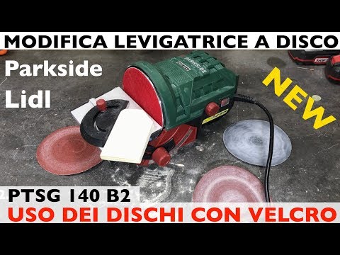 PARKSIDE disc sander. Editing for discs with velcro, with less than € 2. PTSG 140 B2. LIDL