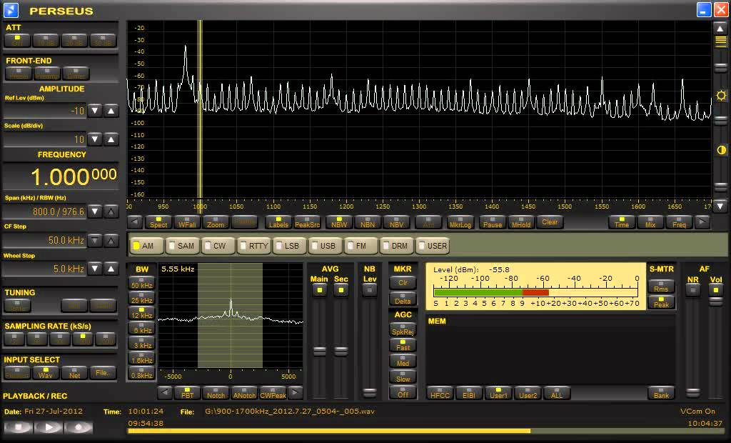 Radio Mil (Mexico) 1000kHz 7/27/12 0959 UTC Station Announcement