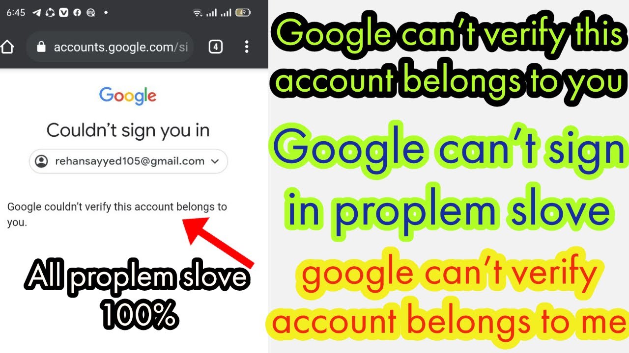 Google can't verify this account belongs to you || new method recover ...