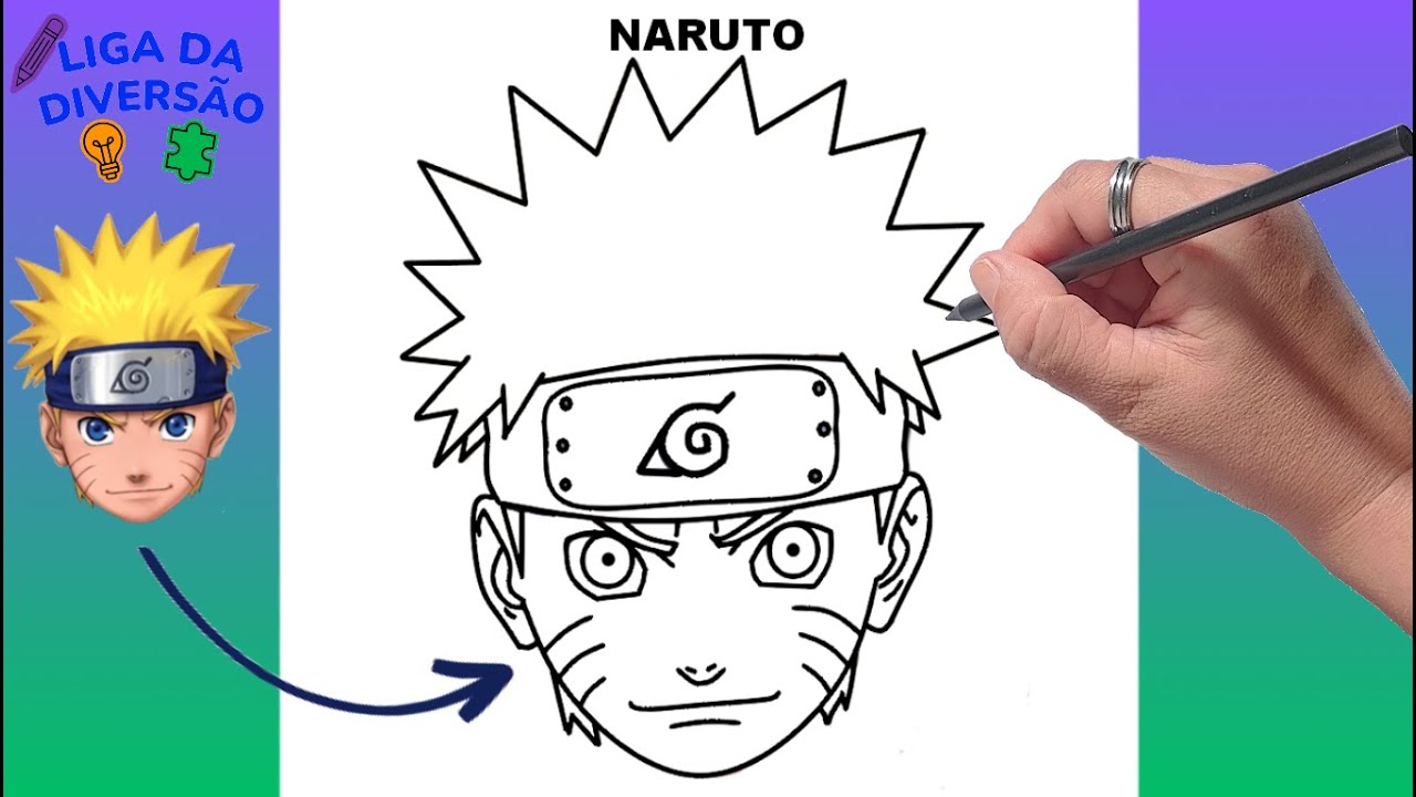 Como Desenhar o NARUTO passo a passo e fácil - How to Draw NARUTO - YouTube
