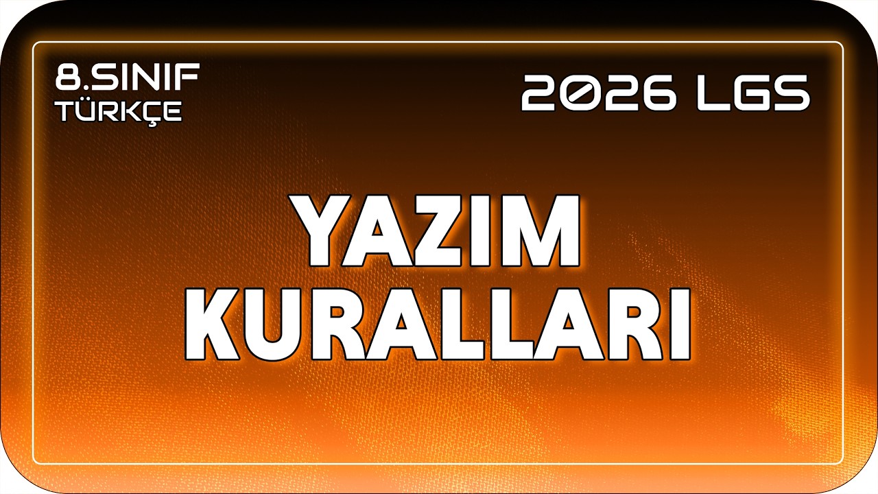 Yazım Kuralları 📙 8TURK16 #2026LGS