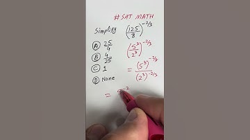 Exponent Math Simplification #themathscholar23  #mathematics  #satmath #satmathpractice #satmathprep