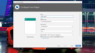 Create your first android app in android studio