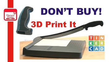 Best 3D Printed Handle for Paper Cutter using Tinkercad