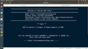 How To Convert a Integer To Roman Numeral in PHP | Function which convert a Integer To Roman Numeral