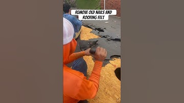 Removing old roofing nails 💯 #video #construction #roofers #reels #work #roofingwork #roofing