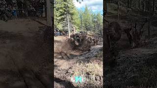 Devon Villeneuve hitting the logs section of the 1812 course - Mountain Top Madness 2026