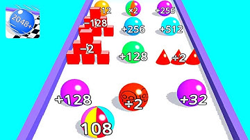 Multiballs Run 2048+ ! All Levels Gameplay (133-140) android,ios