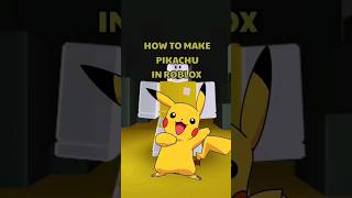 How to make PIKACHU in ROBLOX #roblox #robloxavatar #pokemon #pokémon #pikachu #shorts