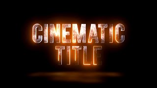 Cinematic Trailer Title Animation in After Effects | After Effects Tutorial  100% free Plugin