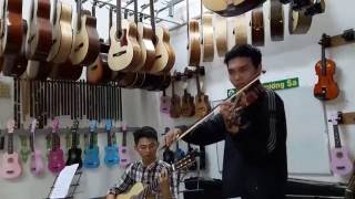 Dạy guitar cần thơ -Giao lưu guitar Violin tại Nhạc cụ Trường Sa Cần Thơ