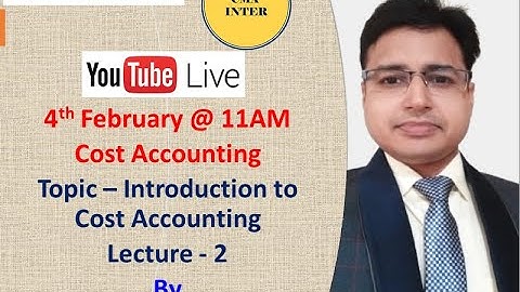 Live Class - 3 | CMA Inter Group - 1 | Cost Accounting | By CA Pankaj Sarawagi