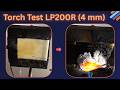 Torch Test Pyrophobic LithiumPrevent 200R (LP200R) at 4 mm. Passive Fire Protection for Batteries.