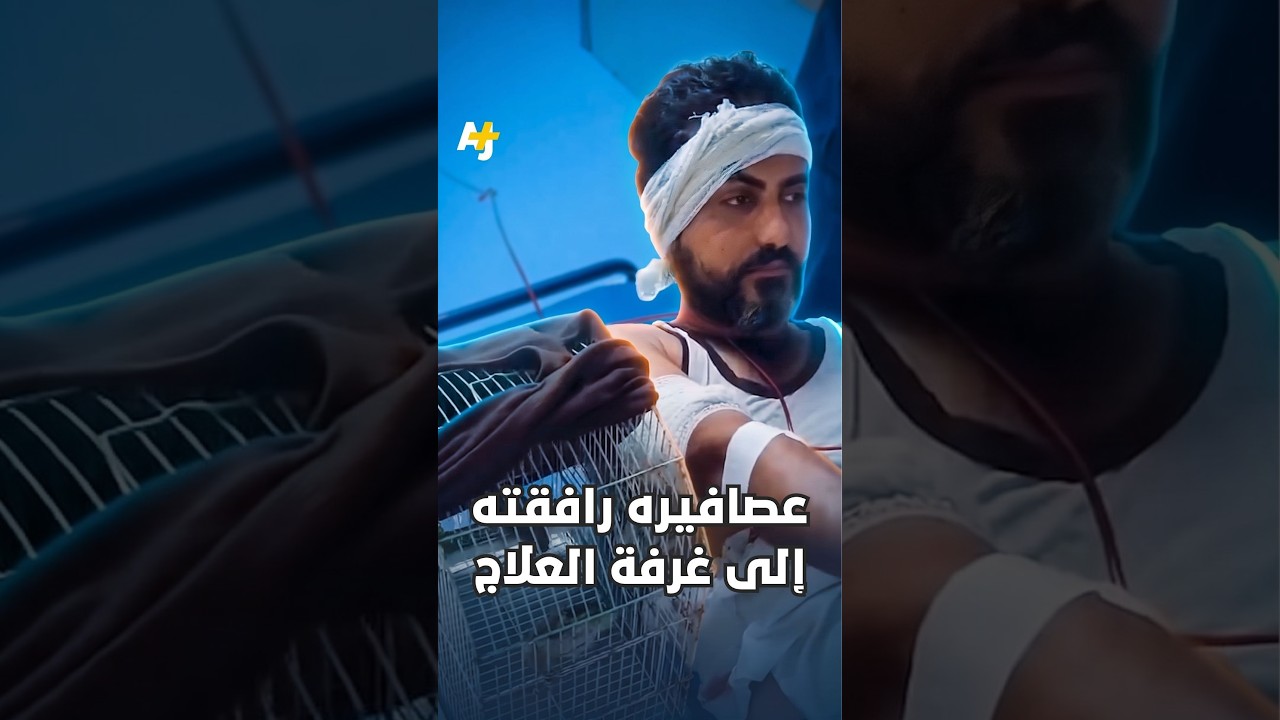 عصافيره رافقته إلى غرفة العلاج