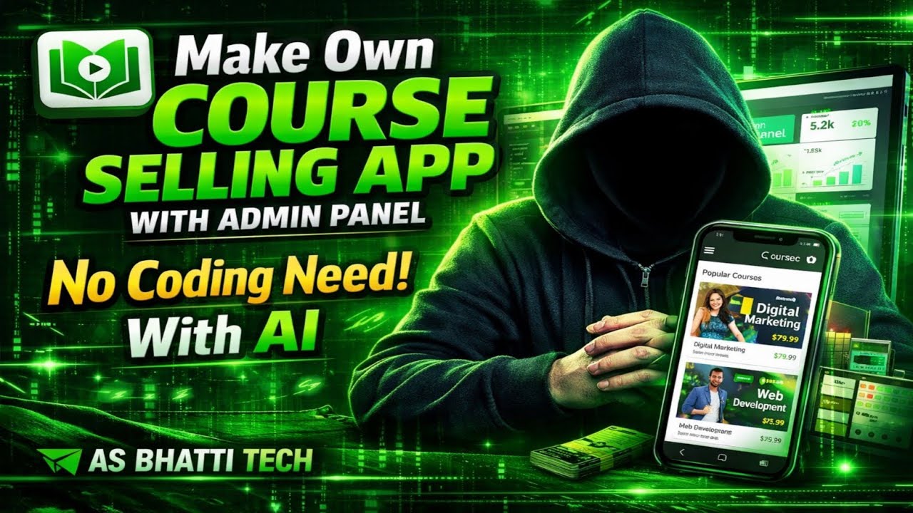 Create Course Selling App with Ai (No Coading) 2026 | Mobile se Course Selling app KAISE bnayen
