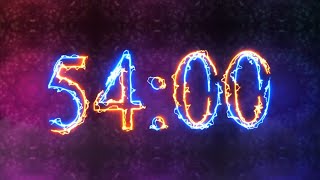 54 Minute Timer - 3240 seconds Timer - Clean & Simple Timer [ELECTRIC]