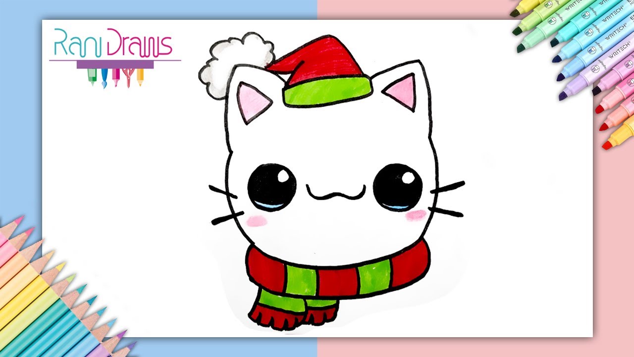 Cómo dibujar UN GATO kawaii - ideas de dibujos kawaii - YouTube