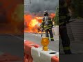 Dramatic New Video Shows NYC Car Bursting Into Flames by Wall Street Bull #shorts