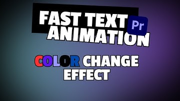 Easily Create Color-Changing Text Animation in Premiere Pro!