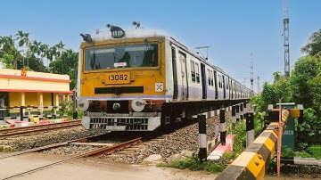 Extremely aggressive EMU Local Train: Dangerous Stormy skipping at Railgate