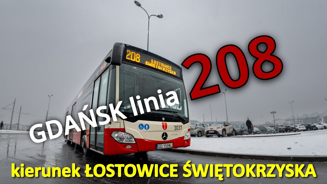 GDAŃSK linia 208 kierunek ŁOSTOWICE ŚWIĘTOKRZYSKA