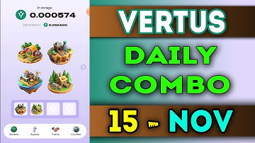 Vertus Daily Combo 15 November 2024 | Vertus Daily Combo Today | AGP | #vertus #viral