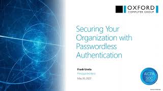 Securing your Organization with Passwordless Authentication screenshot 3