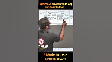 Difference between while and do while loop | Akshay sir | PIC Diploma sem-2.