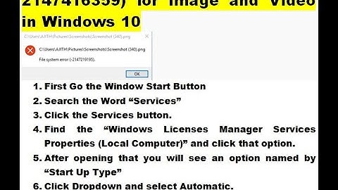 How to Fix File System Error  2147416359 for image and Video in Windows 10