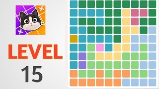 Meowdoku:Brain Puzzle Games Level 15 Full Walkthrough Solution