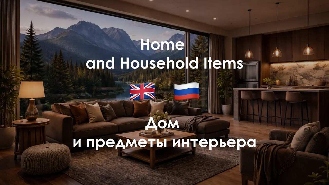 Английские слова по теме Дом 🛋️ | Комнаты, мебель и быт