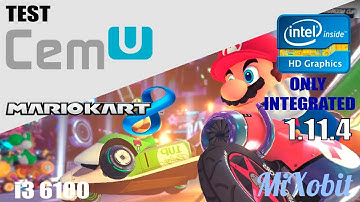 CEMU 1.11.4 Mario kart i3 6100 integrated HD 530 resolution 640x360
