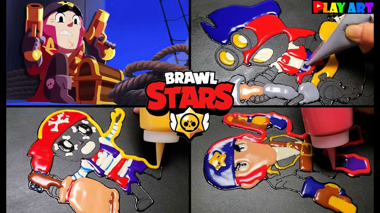Brawl Stars Animation, Pancake art brawl stars, Captain Carl, Pirate