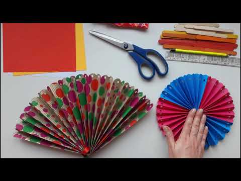 Wideo: Jak Zrobić Papierowy Wachlarz