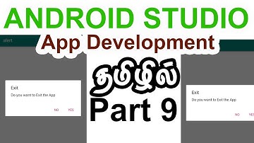 Android Studio App development in tamil Part 9