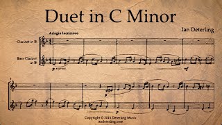 Duet for Clarinet and Bass Clarinet in C Minor