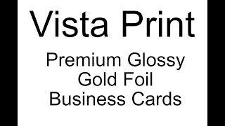 Vista Print Unboxing Gold Foil Business cards