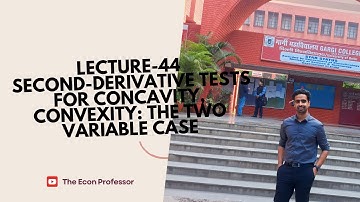 Lecture-44 Second-Derivative Tests for Concavity/Convexity: The Two Variable case