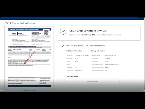 How To Use Digital Crop Certificates in SeedCert