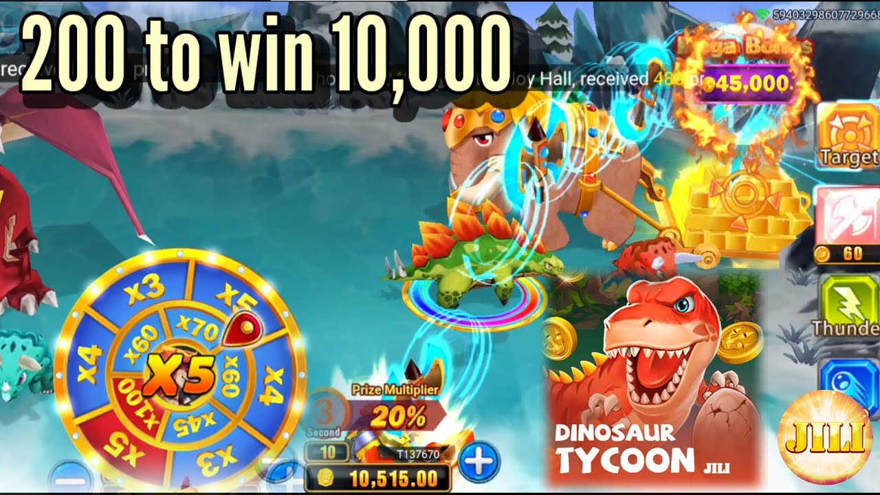 Dinosaur tycoon fishing game kaise khele || win 10K || 