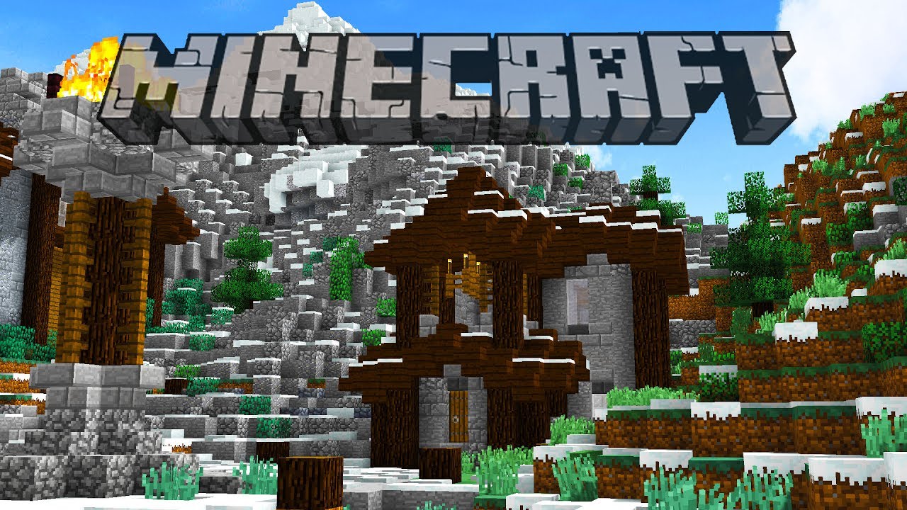 First Snowy Village House  Minecraft 1.12 Survival Let's 