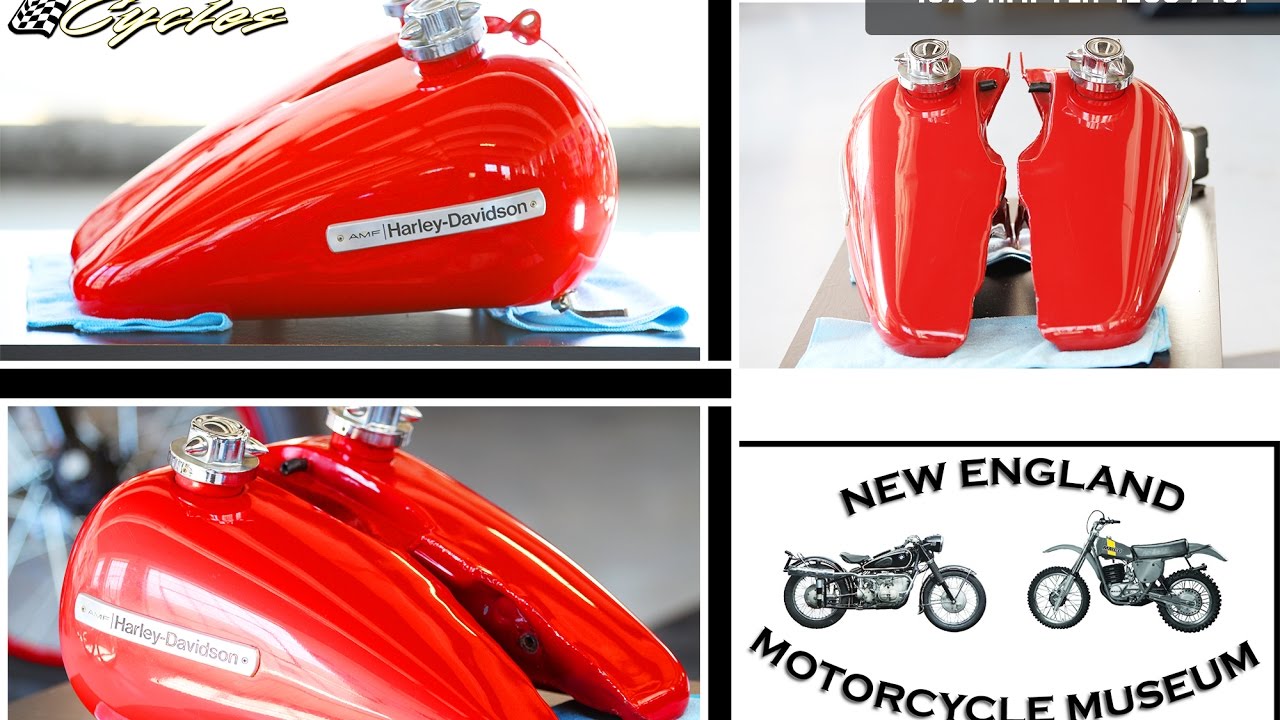 new england motorcycle museum in rockville ct 1976 Harley Davidson AMF FLH 1200 74ci OEM Fuel Tank