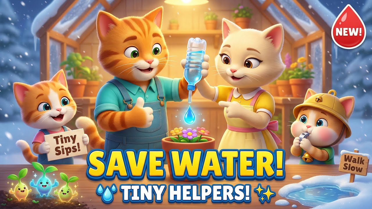 The Max Farm Cat Family – The Whispering Winter Greenhouse! ❄️🌿 Save Water & Help Tiny Garden Friend