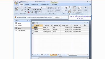 [Thực Hành access] - Bài 3 - Lọc Dữ Liệu Bảng - Data Filter
